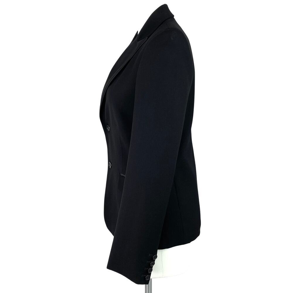 Ralph Ralph Lauren Black 100% Wool Tuxedo Blazer Satin Peak Lapel Vintage M - Picture 4 of 13